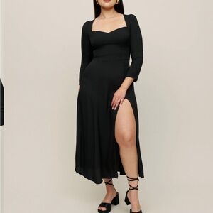 Elegant Black Midi Dress